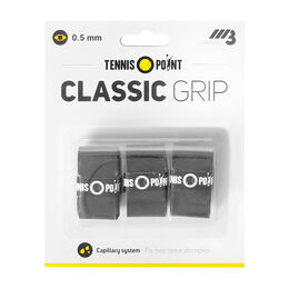 Vrchní Omotávky Tennis-Point Classic Grip schwarz 3er